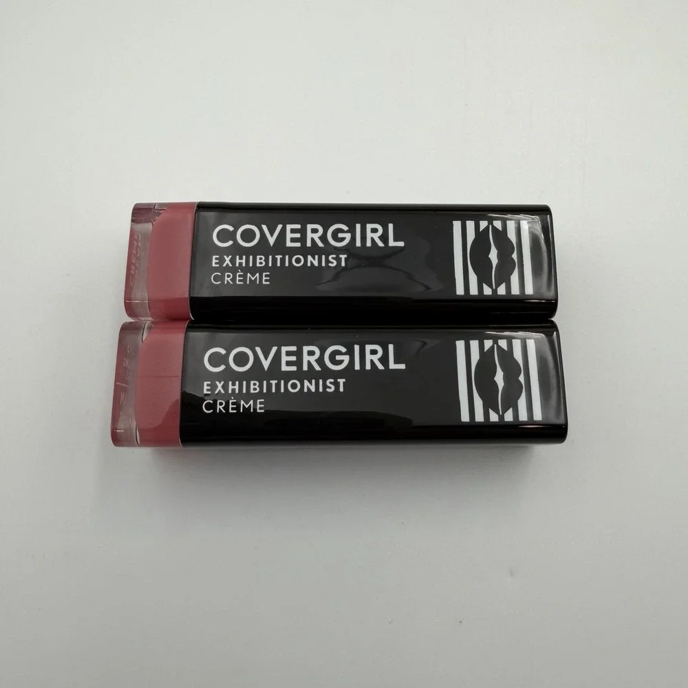 (2) Covergirl Exhibitionist Crème Cream Lipstick 395 DARLING KISS